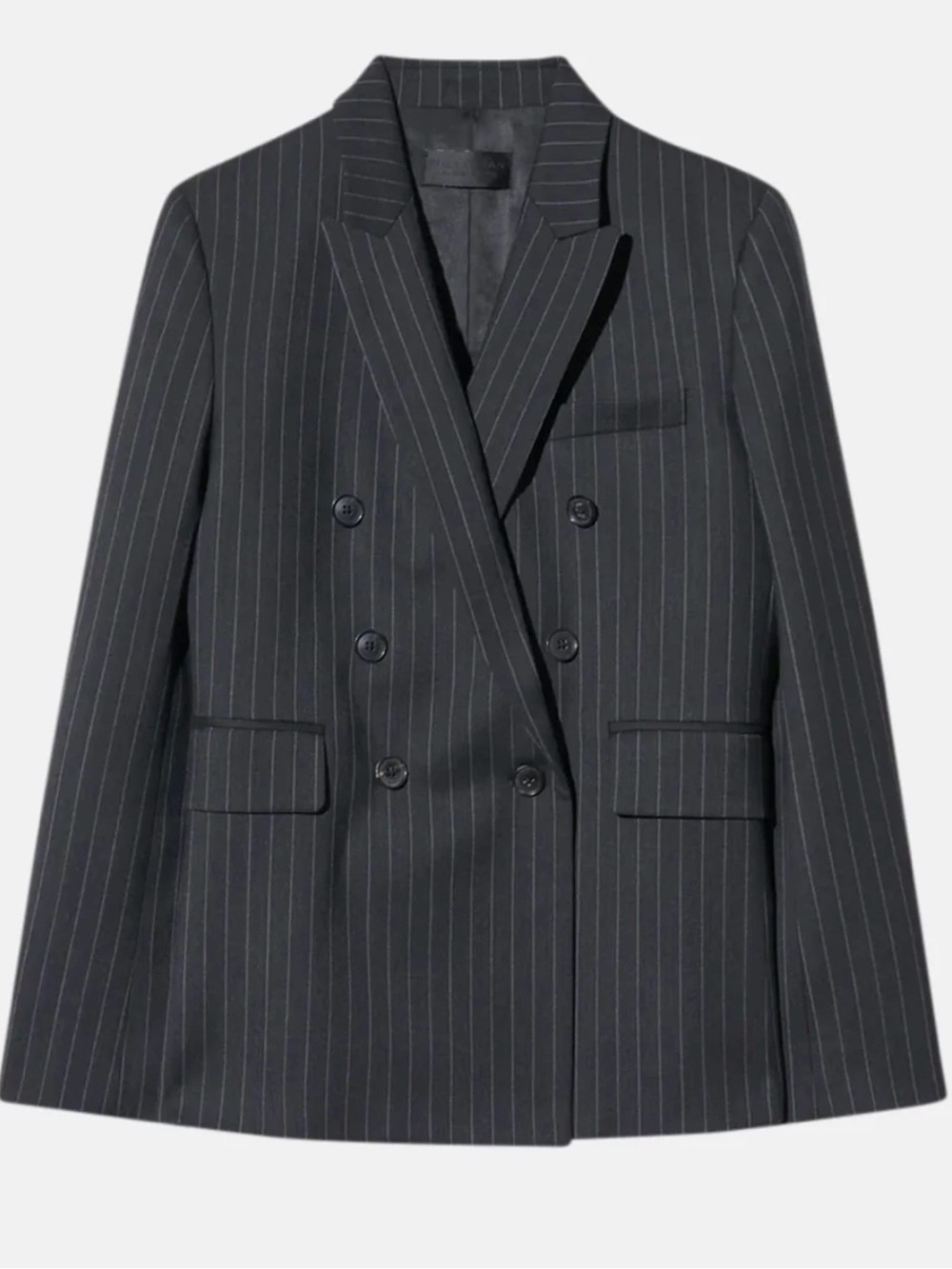 Nili Lotan Duran Jacket NWT Dark Charcoal Pinstripe Sz 4